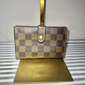 Louis Vuitton Damier Ebene PM Wallet – French Purse – Authentic Designer